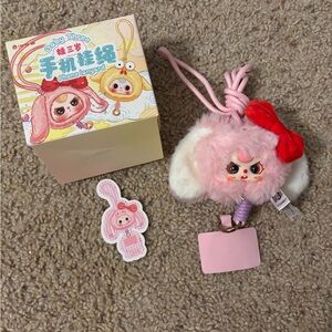 Baby Three Phone Lanyard - Bunny w/ special eyes! 🐰🌹